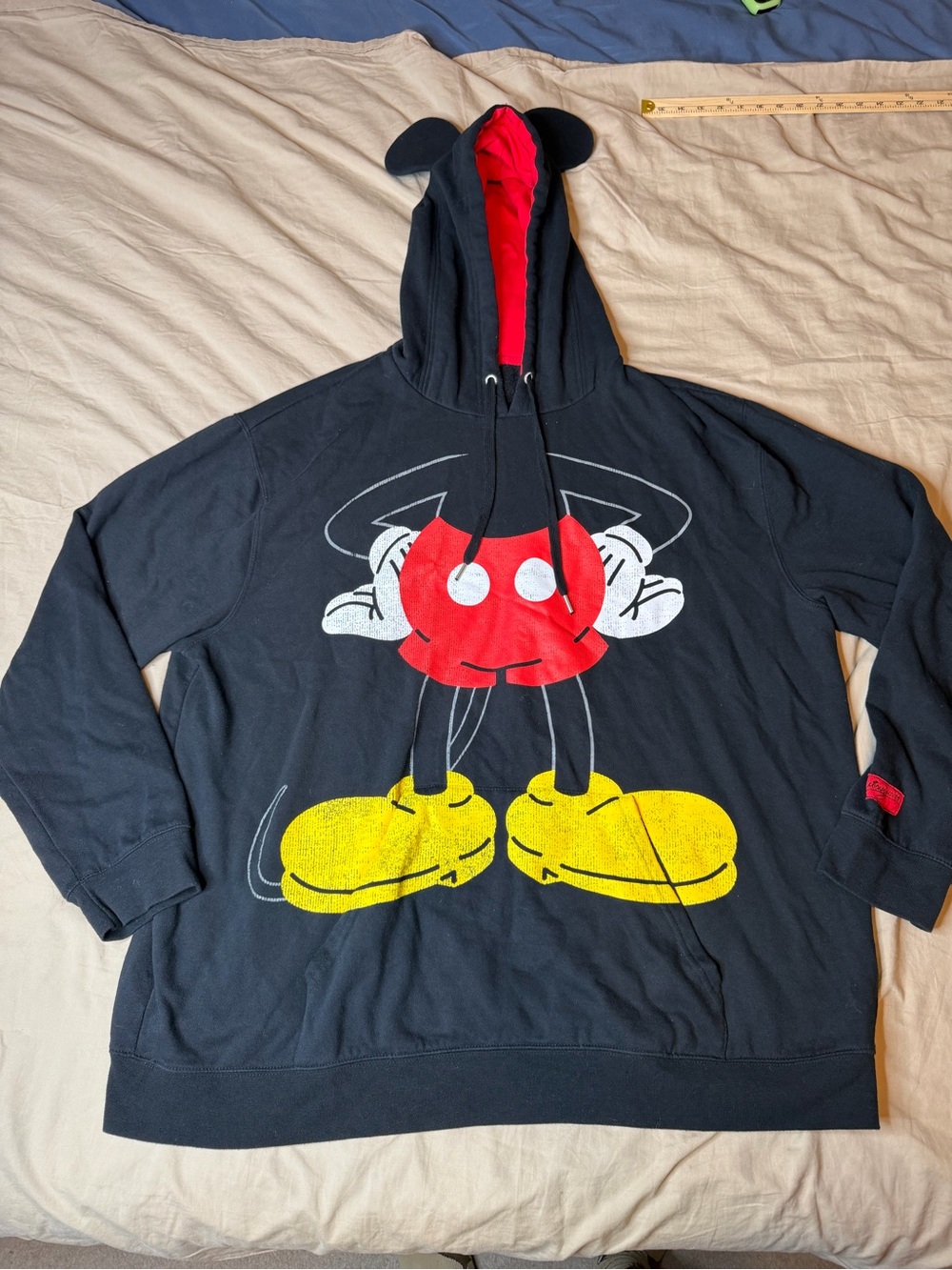 Disney Parks Black Mickey Mouse Hoodie with Ears Authentic Original Size 3XL